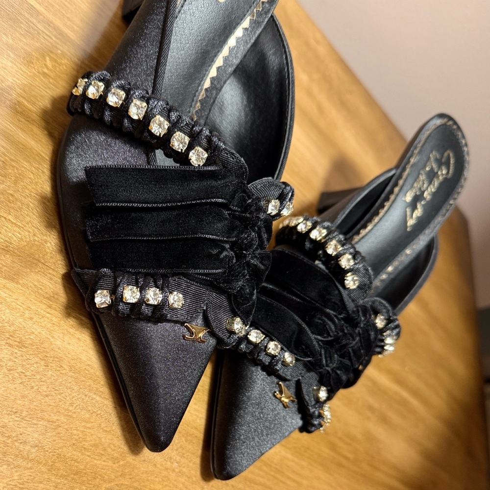 Sam Edelman Rhinestone Embellished Mules - Picture 4 of 15